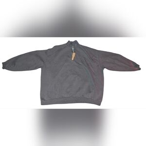 SKIMS Men's Dark Gray Zip-Up Sweater